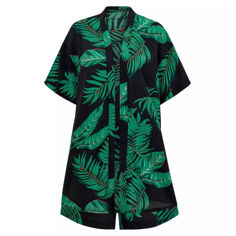 Damen Set aus lockerer Sommerbluse und Shorts Sovae