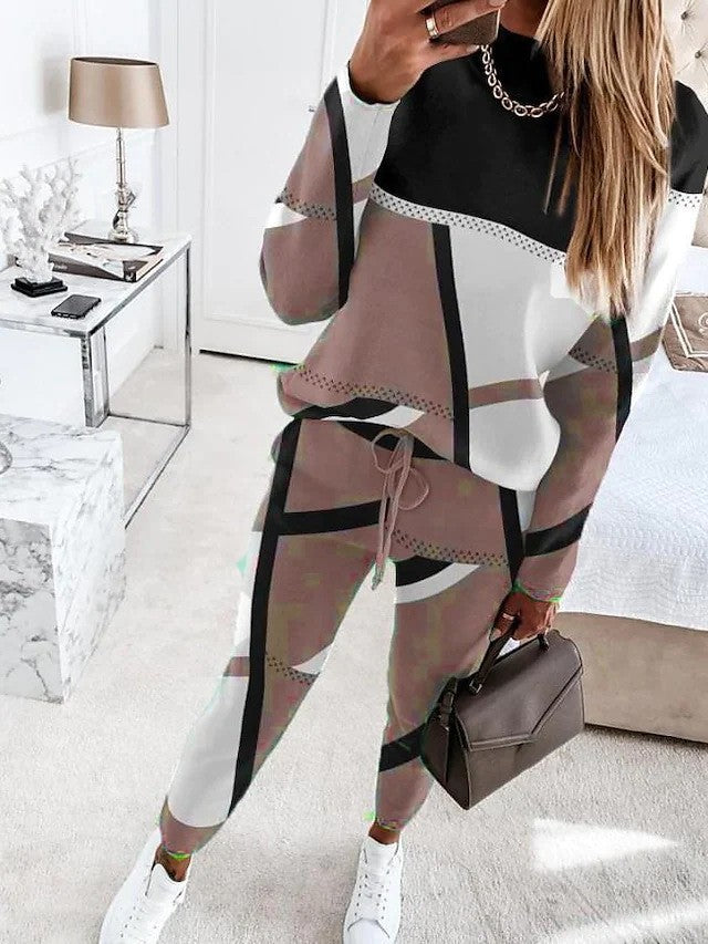 Damen lässiger Sweater und Jogginghose Set Sovae