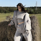 Damen Hochwertiger Fleece-Kapuzenjacke Sovae