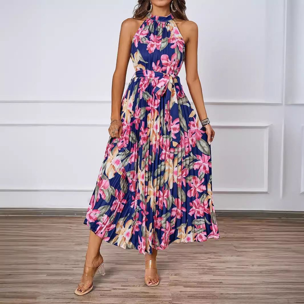 Damen elegantes Maxikleid mit floralem Design und harmonischem Schnitt Sovae