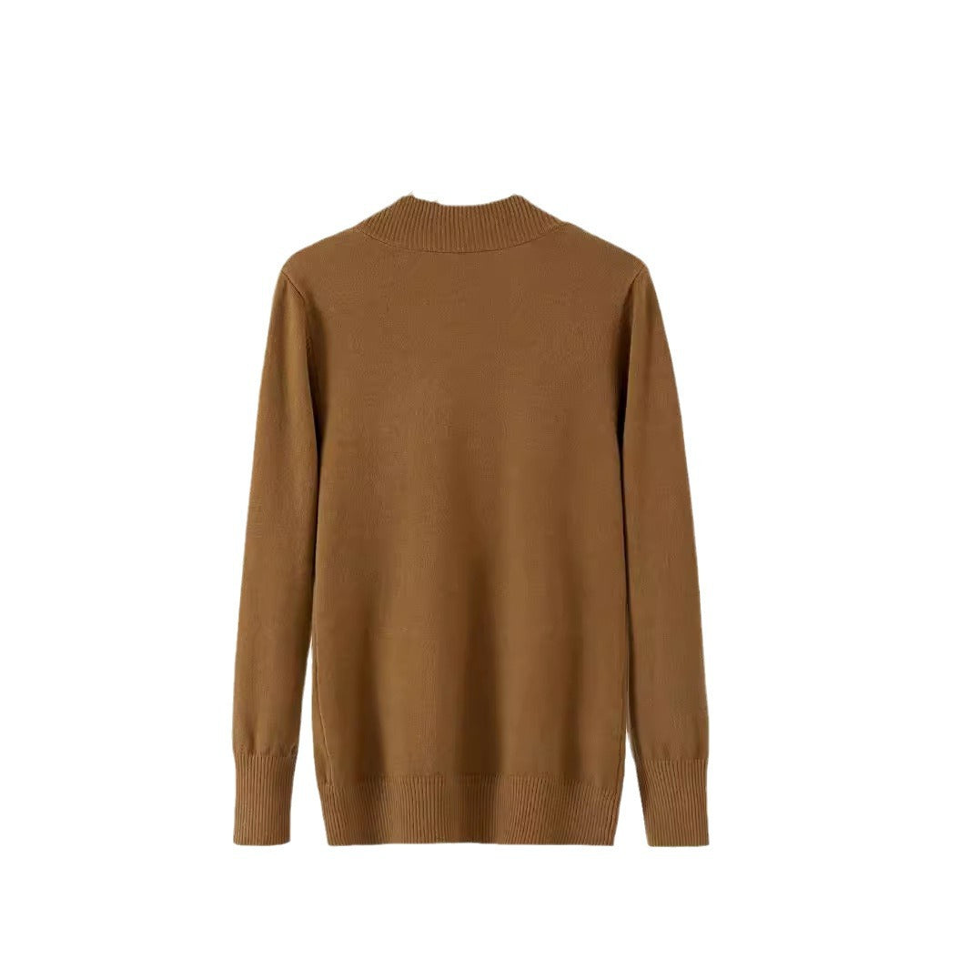 Damen lässiger Strickcardigan mit aufgesetzten Taschen und offenem Schnitt Sovae