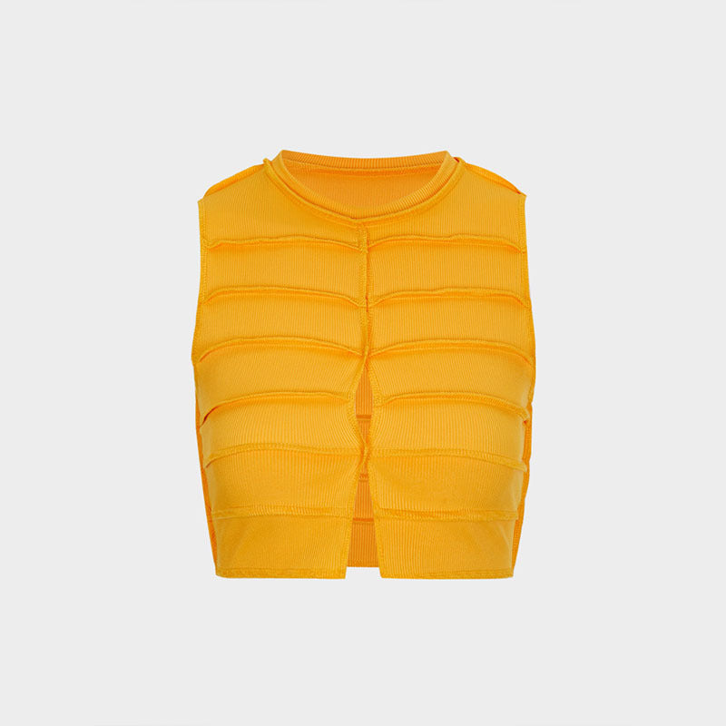 Damen Ärmelloses Crop-Top mit strukturiertem Design Sovae