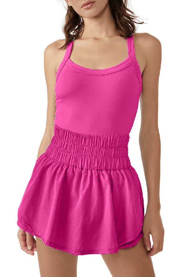 Damen sportliches Kleid mit elastischem Bund Sovae