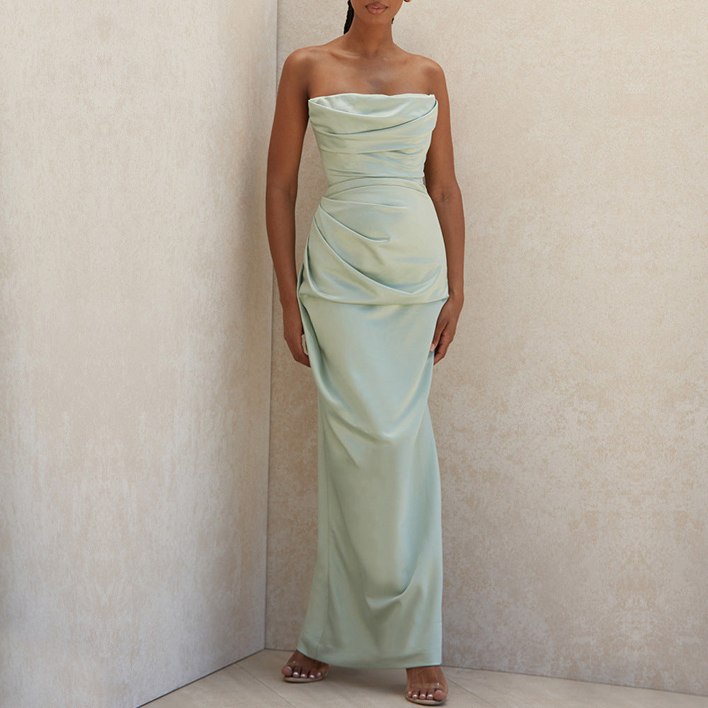 Damen Maxikleid mit raffiniertem Wickeldesign Sovae