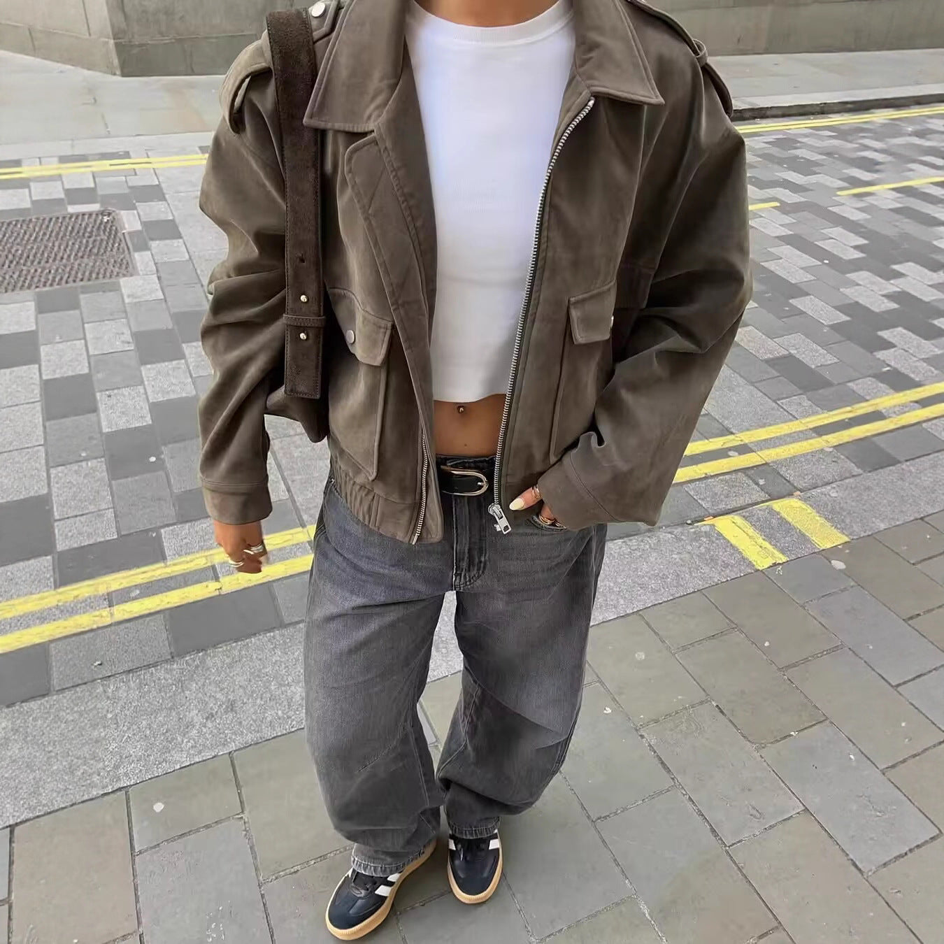 Damen Utility-Jacke mit praktischen Taschen und modernem Schnitt Sovae