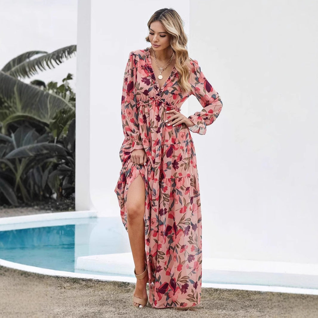 Damen Maxikleid Sovae