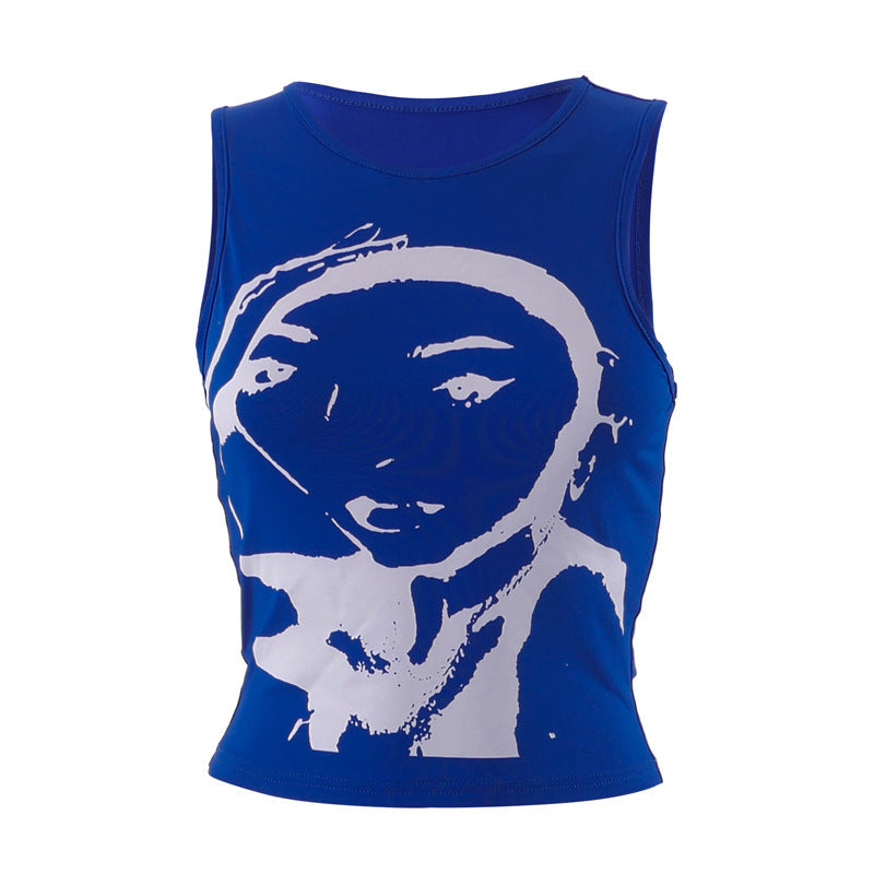 Damen Graphic Crop-Top Sovae