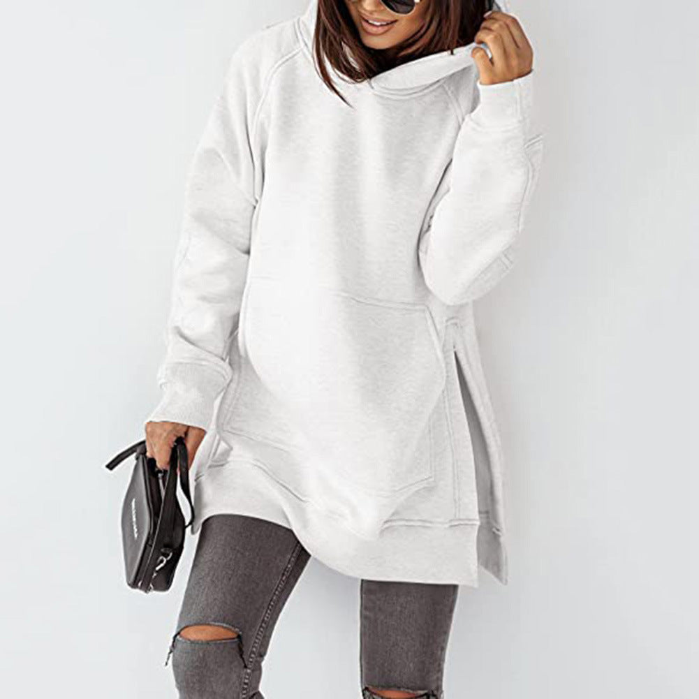 Damen Oversize Hoodie mit seitlichen Schlitzen Sovae