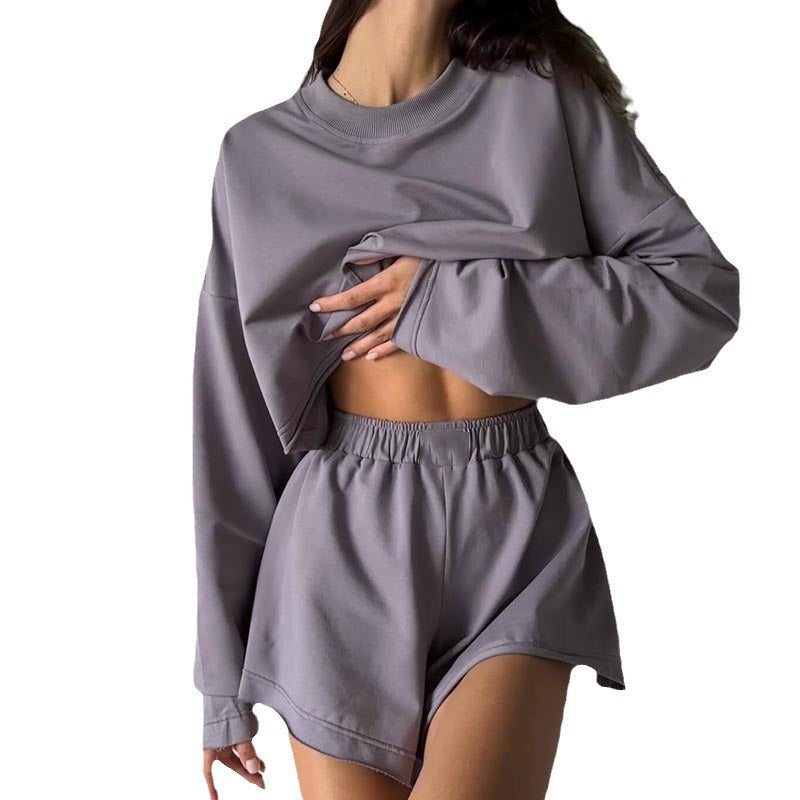 Damen sportliches und lässiges Kurzarm Set Sovae