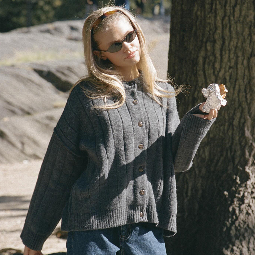 Damen lässige Strickjacke Sovae