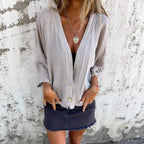 Damen lässige Oversized-Strickjacke mit Knopfdetails Sovae