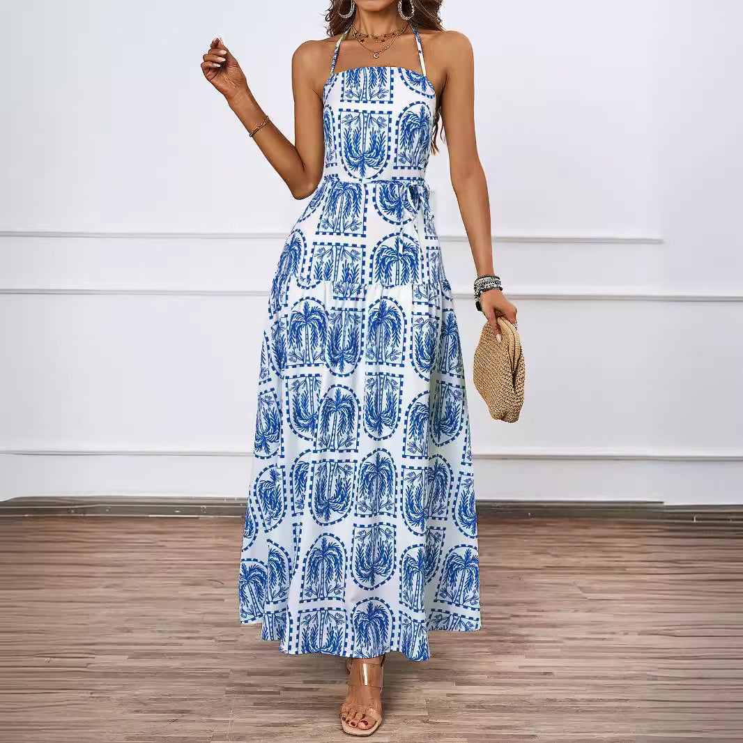 Damen luftiges Maxikleid mit floralem Druck Sovae