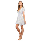 Damen Blütenreiches Wickelkleid Sovae