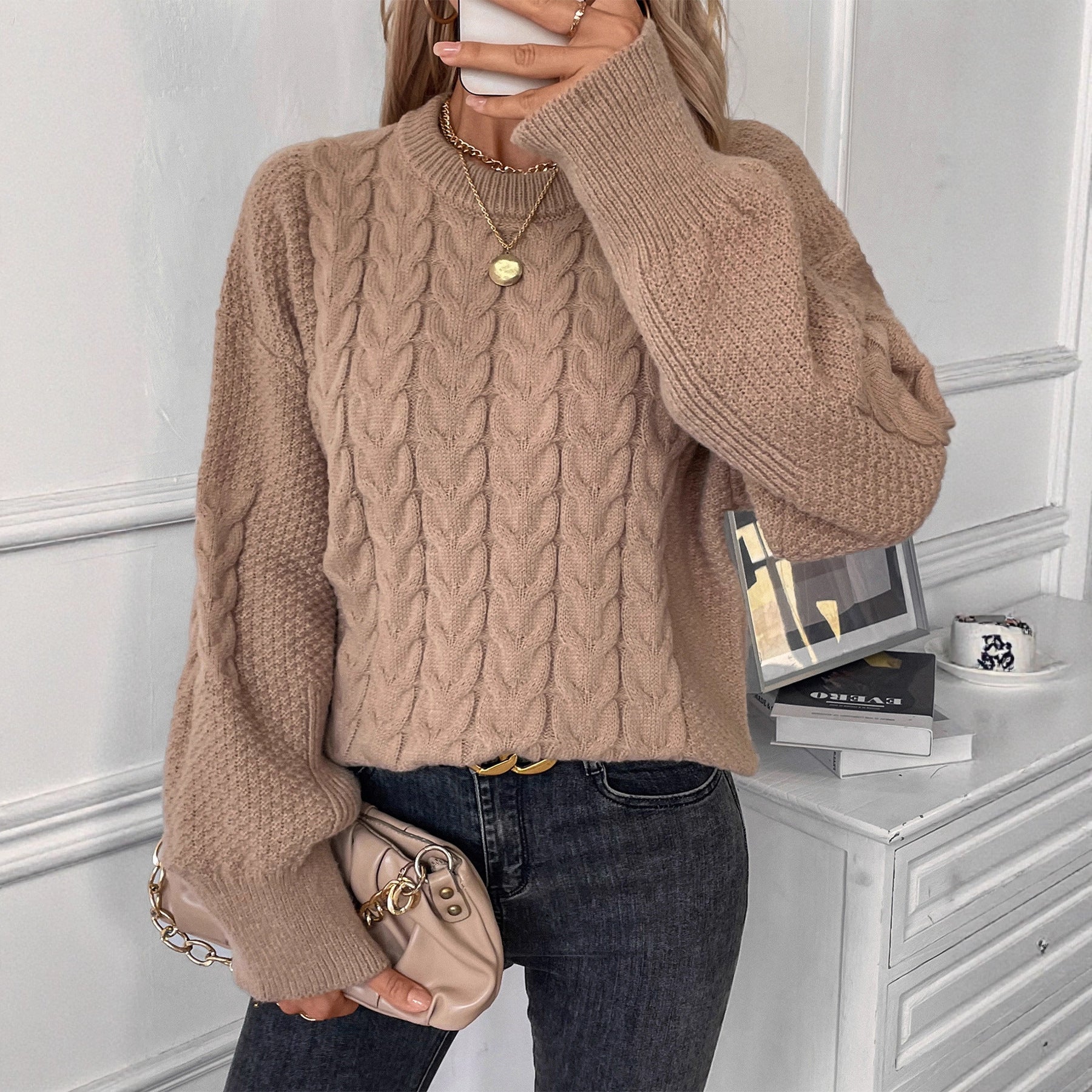 Damen Strickpullover Sovae