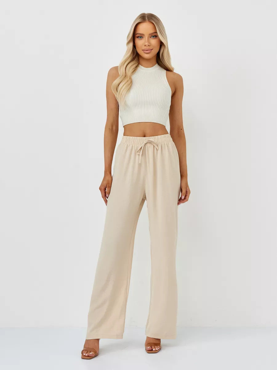 Damen Weite Relaxed-Fit Hose aus leichtem Jersey Sovae