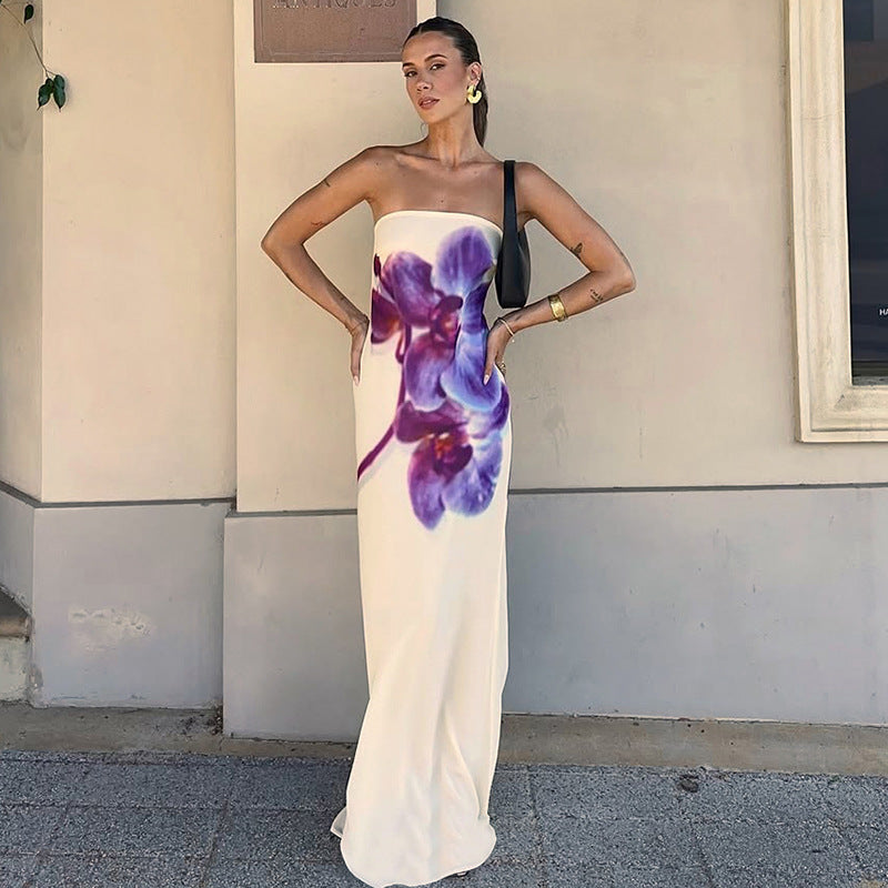 Damen Maxikleid mit elegantem Blumenprint Sovae