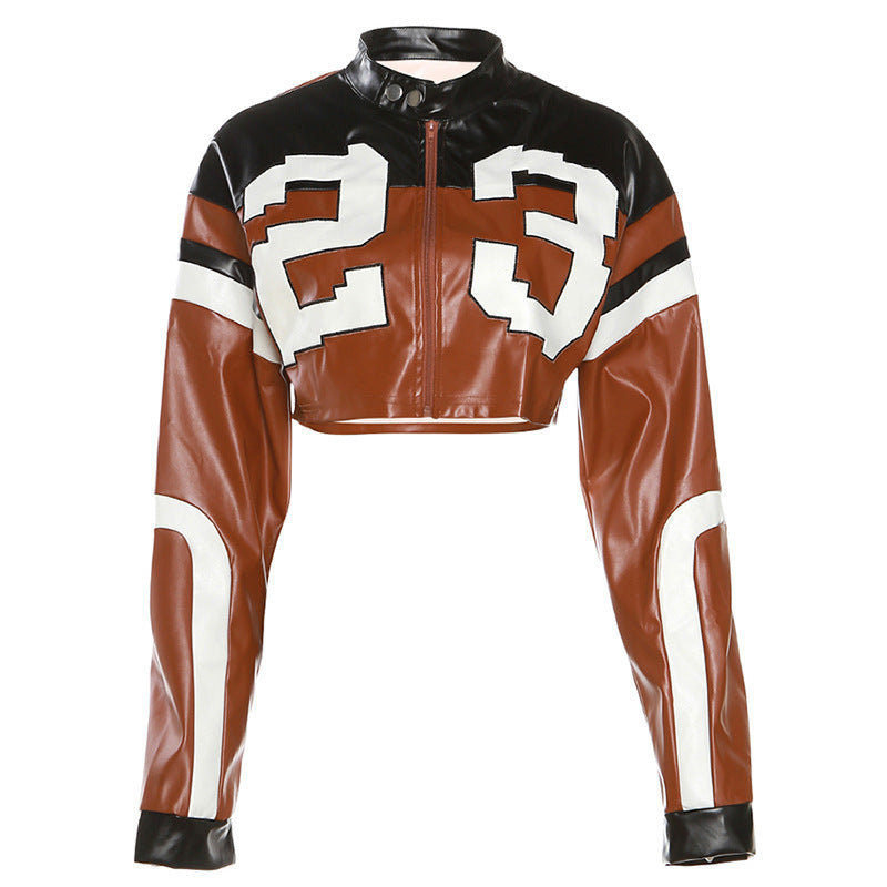 Damen Trendige cropped Jacke Sovae