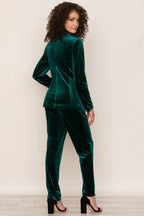 Damen Eleganter und figurbetonter Velvet-Jumpsuit Sovae
