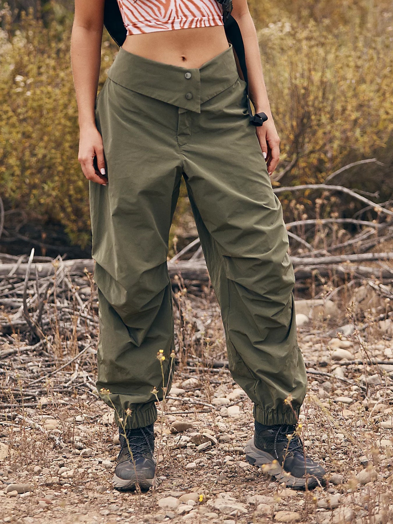 Damen lässige und funktionale Outdoor-Hose mit Gummiabschlüssen Sovae