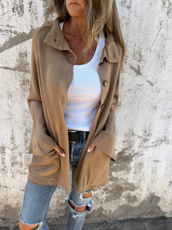 Damen gemütliche und stilvolle Langjacke Sovae