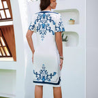 Damen Midikleid mit floralen Details Sovae