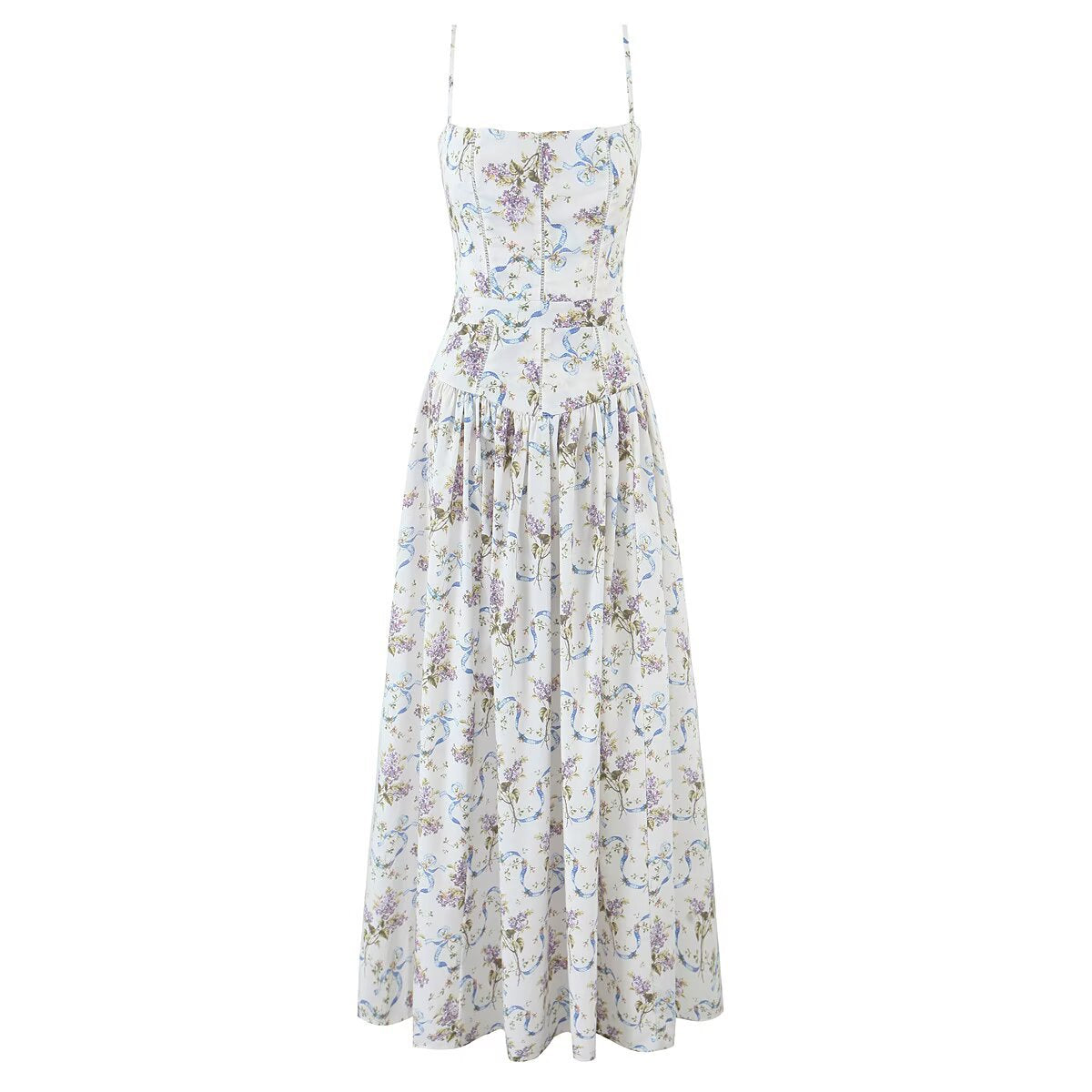 Damen Maxikleid mit floralen Stickereien und luftiger Silhouette Sovae