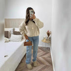 Damen Strickjacke mit dekorativen Knöpfen und praktischen Taschen Sovae