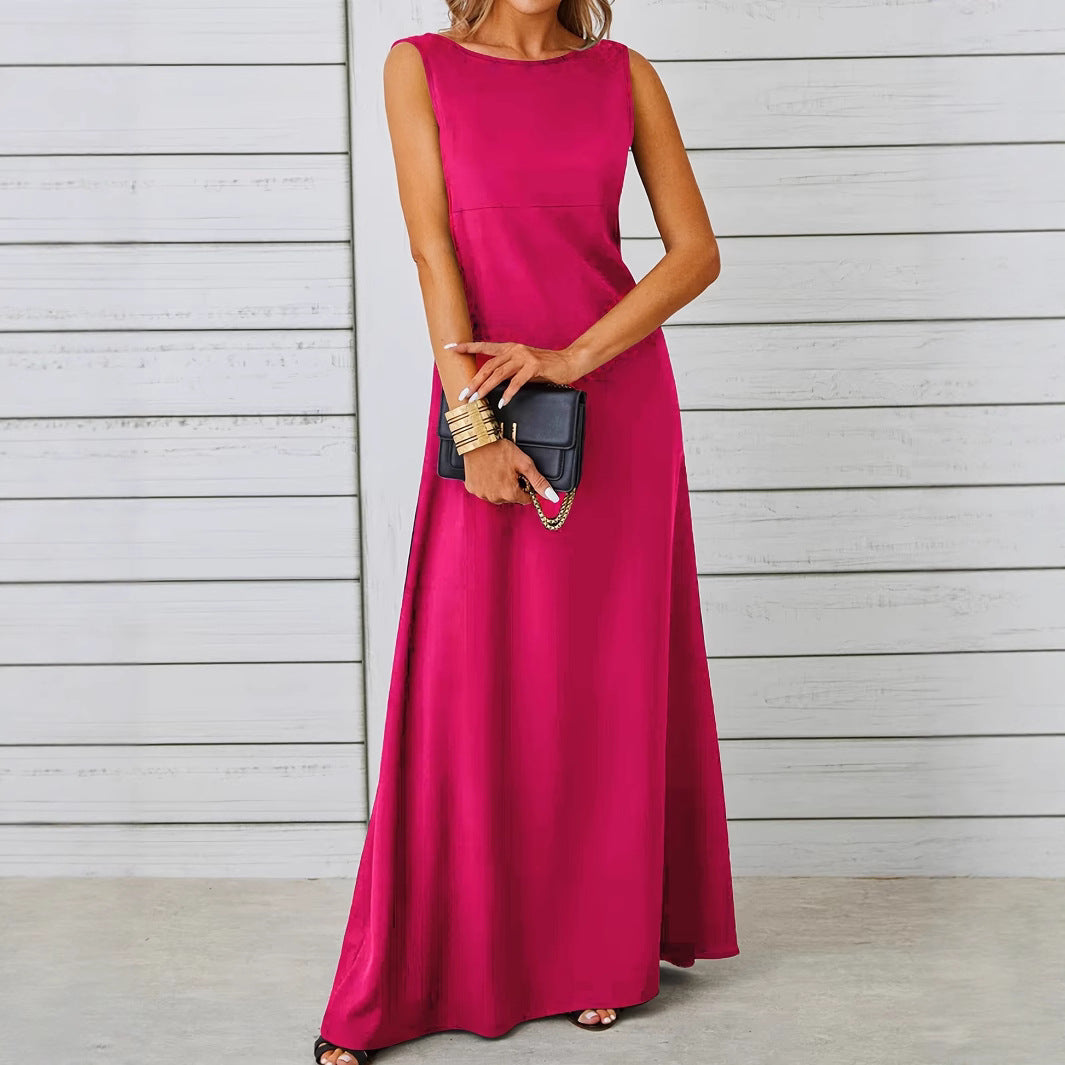Damen schickes Maxikleid mit elegantem Schnitt Sovae