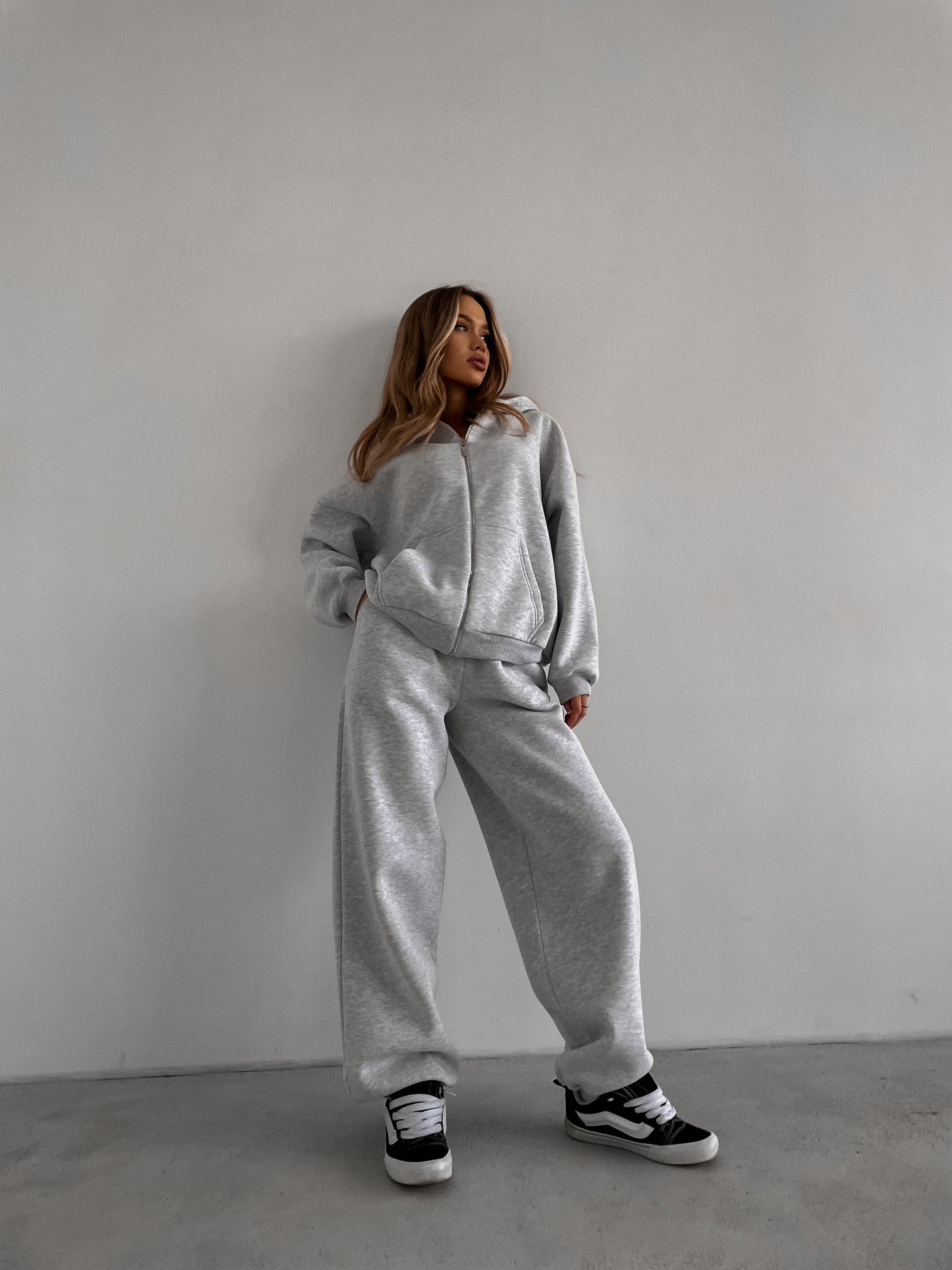 Damen stylisches und gemütliches Fleece-Loungewear-Set Sovae