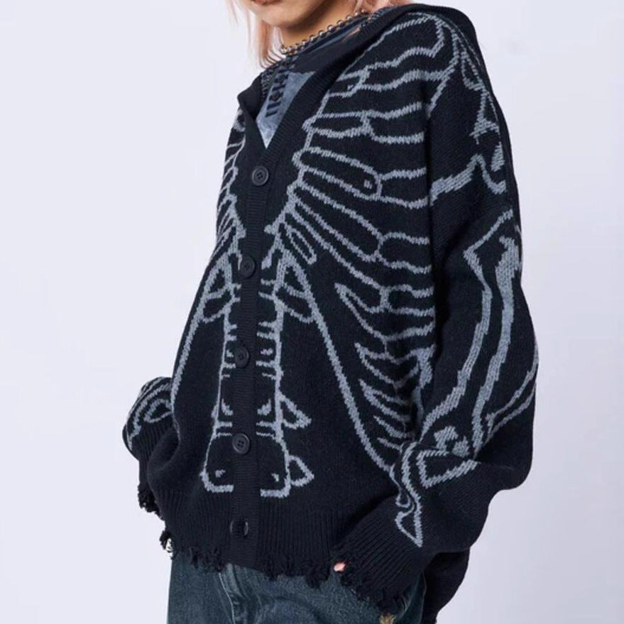 Damen Großer Kapuzenpulli mit auffälligem Grafikumhang und unkonventionellem Schnitt Sovae
