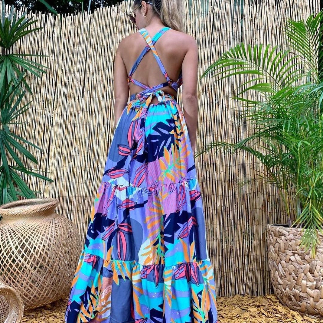 Damen Maxikleid Sovae