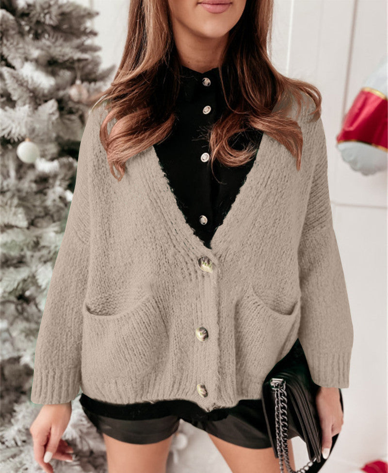 Damen lässiger Strickjacke Sovae