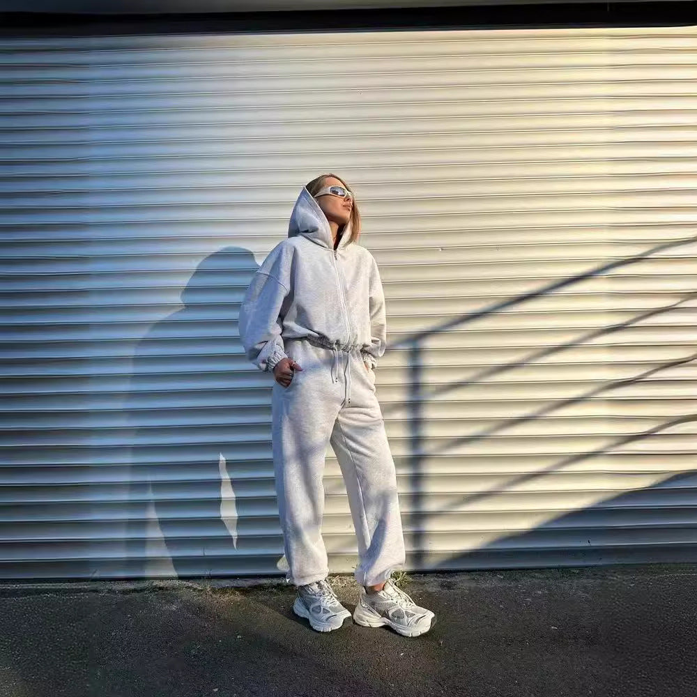 Damen lässiger Kapuzenpullover mit kurzem Schnitt und elastischem Bund Sovae