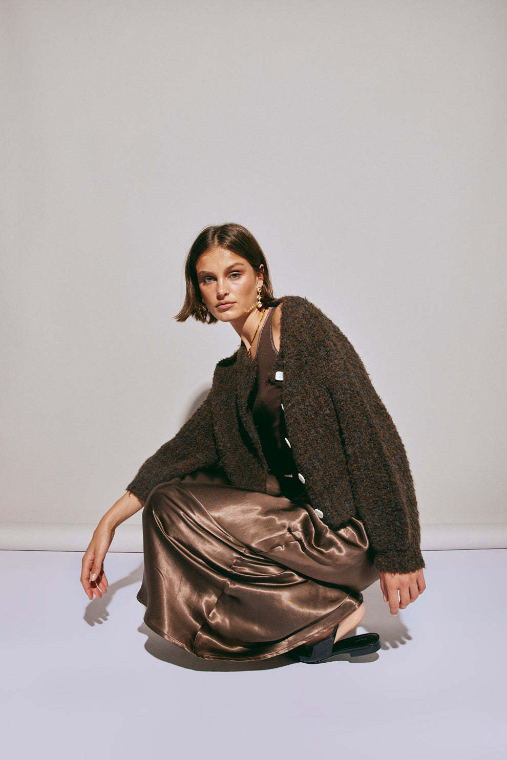 Damen Kuscheliger Strickpullover mit Knopfleiste und lässigem Schnitt Sovae