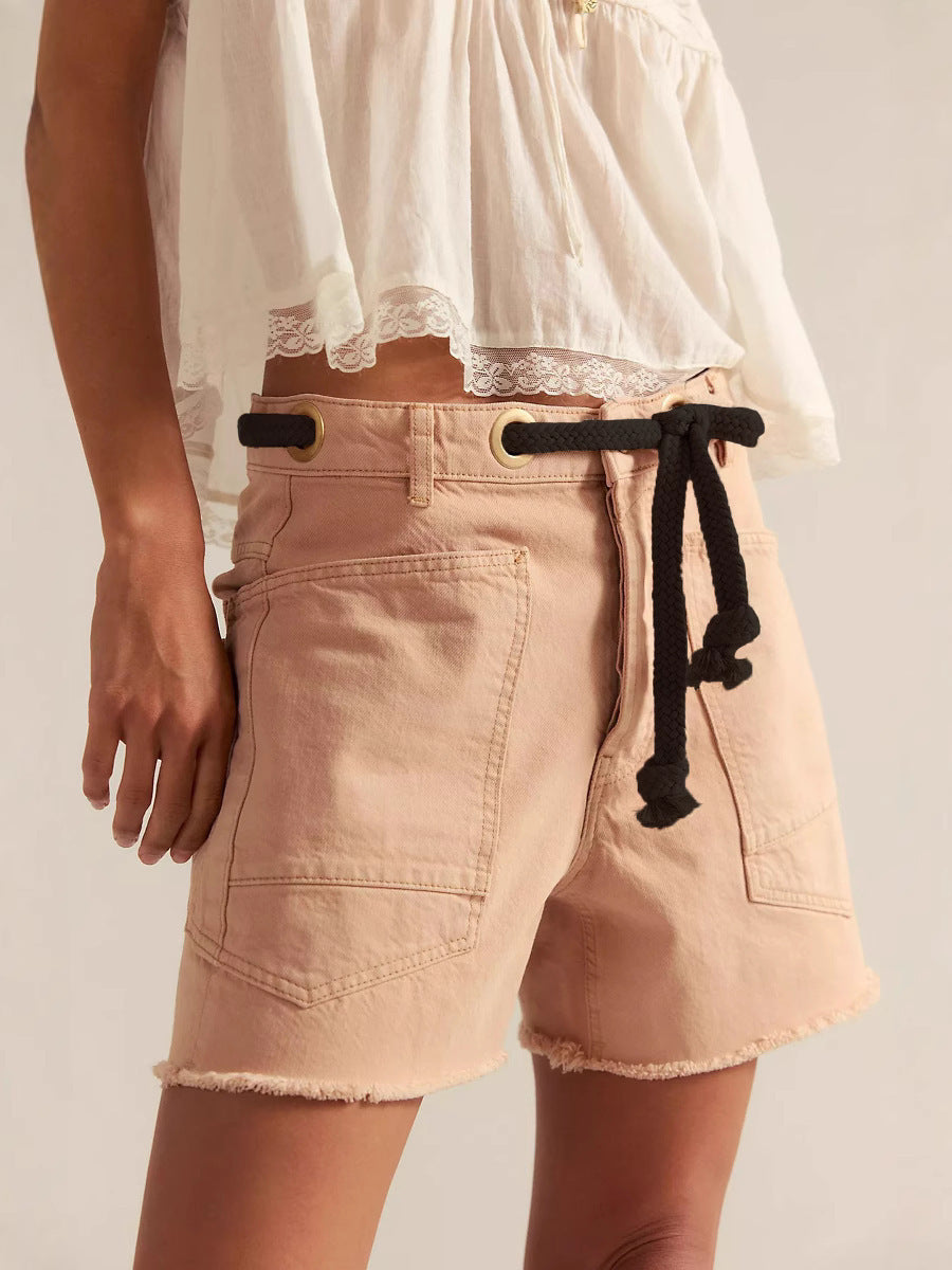 Damen lässige Relaxed-Fit Shorts mit praktischen Taschen Sovae
