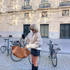 Damen Strickponcho mit Knopfdetail Sovae