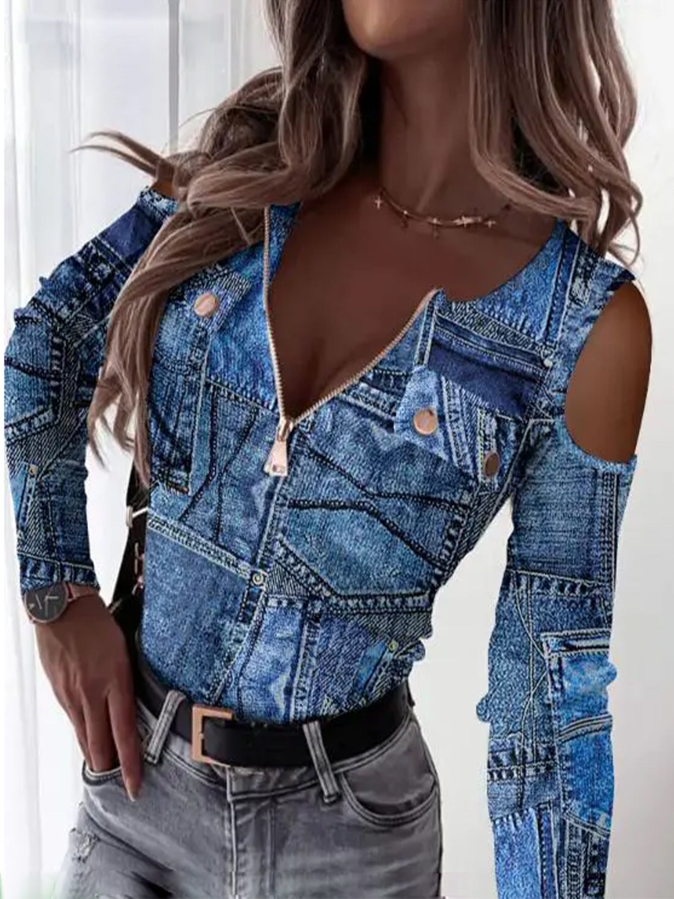 Damen Jeanshemd Sovae