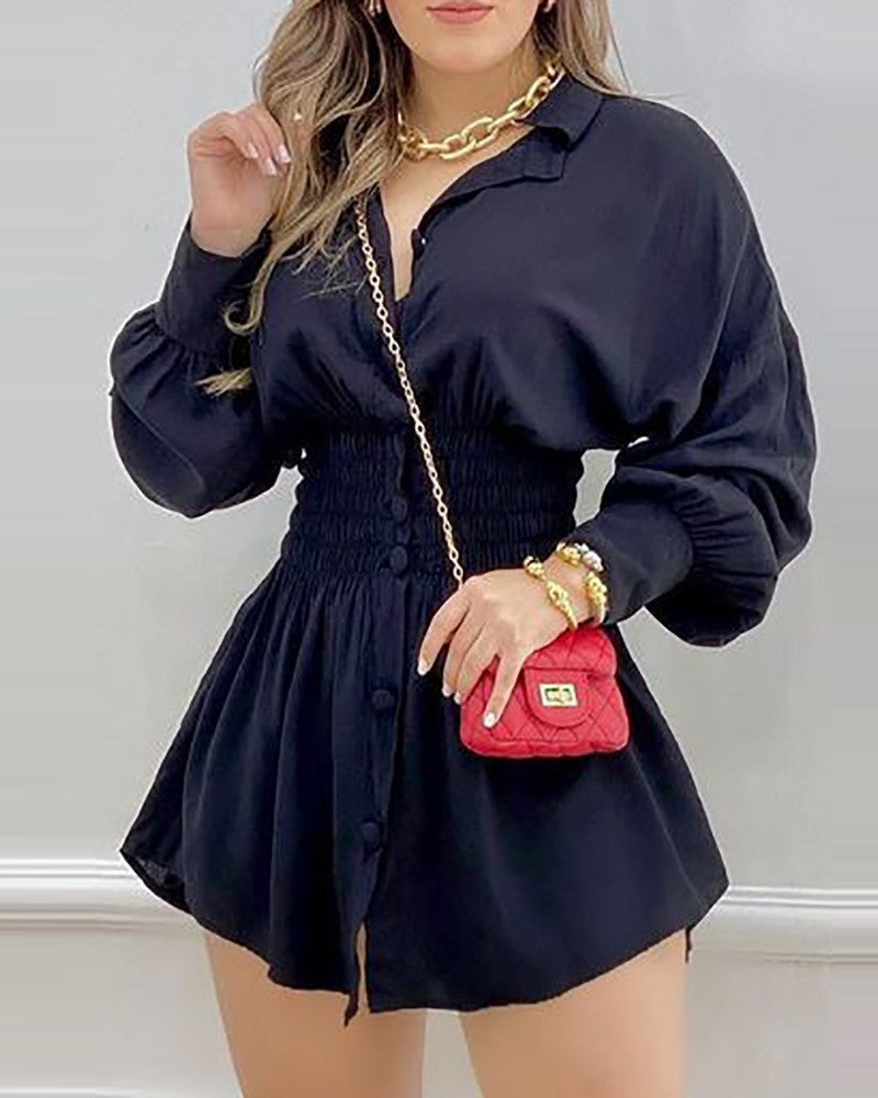 Damen Modisches Shirtkleid mit grafischem Muster Sovae