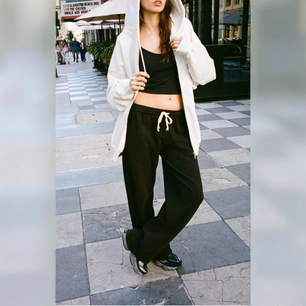 Damen gemütliche Jogginghose und Oversized-Hoodie Sovae