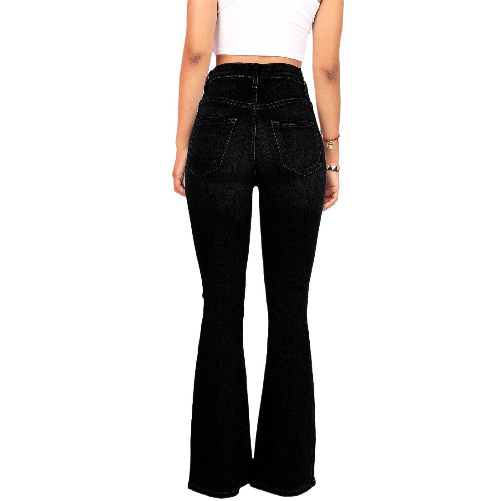 Damen High-Waist Schlagjeans Sovae