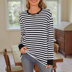 Damen Langarmshirt im maritimen Streifen-Look Sovae