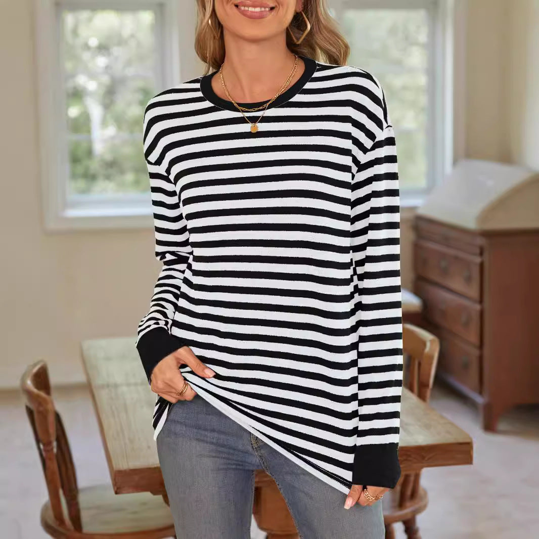 Damen Langarmshirt im maritimen Streifen-Look Sovae