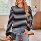Damen Langarmshirt im maritimen Streifen-Look Sovae