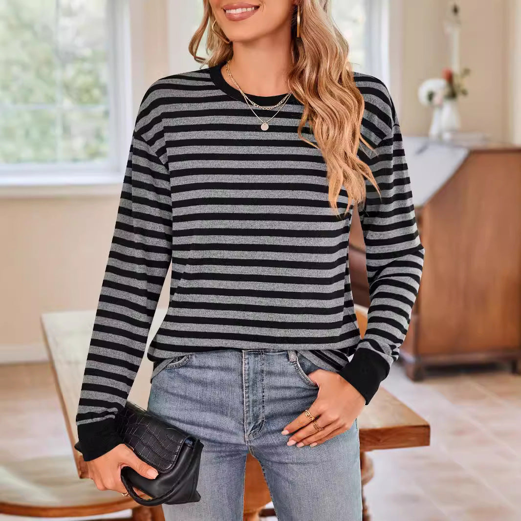 Damen Langarmshirt im maritimen Streifen-Look Sovae