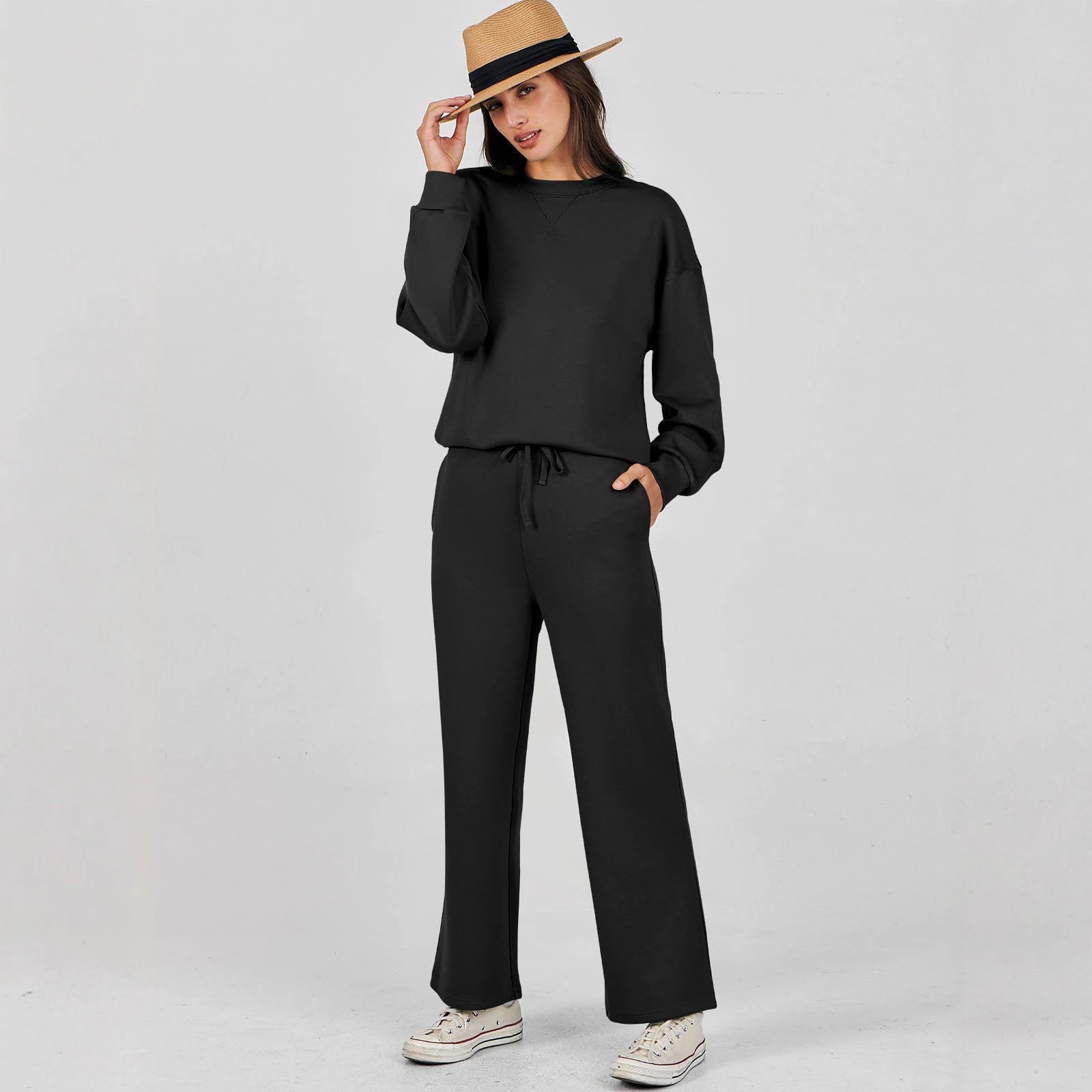 Damen bequemer Sweatsuit mit weitem Schnitt Sovae