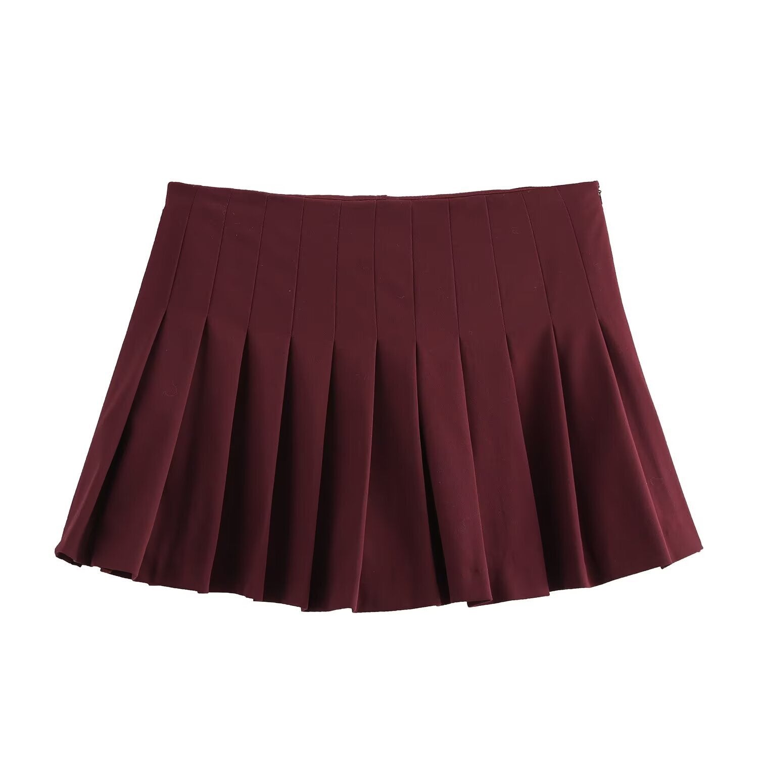 Damen Plissierter Minirock mit hohem Bund und eleganter Faltenstruktur Sovae