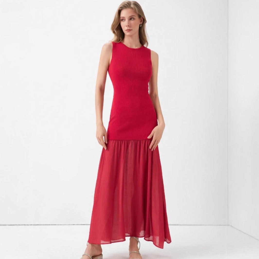 Damen Plissiertes Maxikleid mit eleganter Silhouette und hochwertiger Verarbeitung Sovae