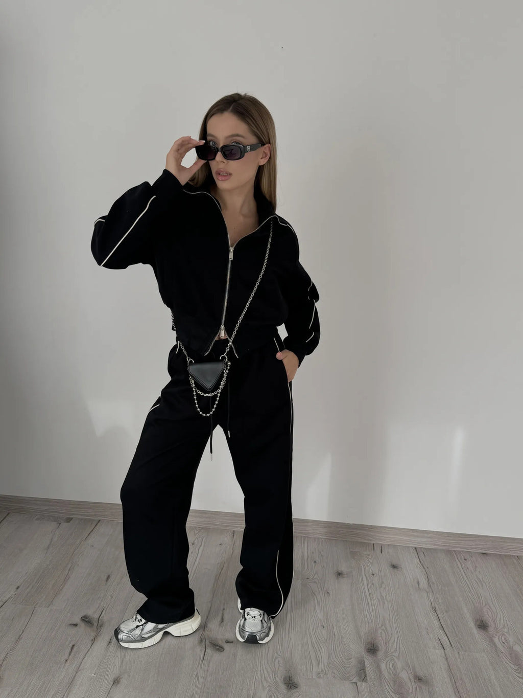 Damen Sportlicher Trend-Hoodie und Jogger Set Sovae