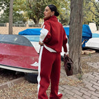 Damen Sportliches Loungewear-Set mit hohem Kragen Sovae