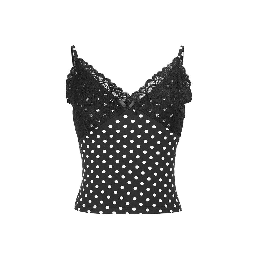 Damen Spitzentop mit Leopardenmuster Sovae
